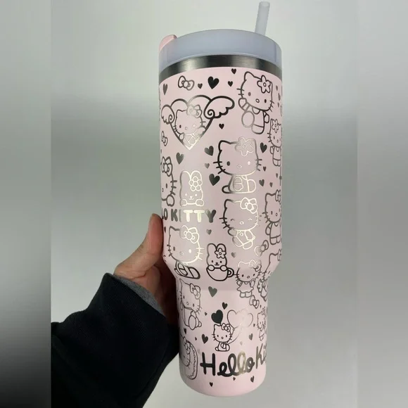 Hello Kitty 40oz Bloom Stanley Engraved - Picture 3 of 8